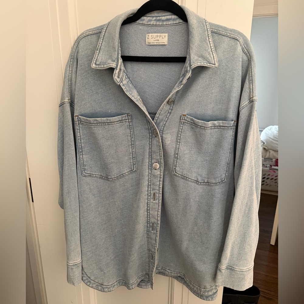 Z Supply Light Blue Knit Top